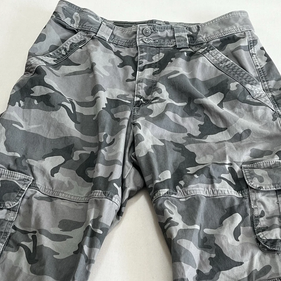 Vintage ABERCROMBIE FITCH 29/8 Camo Cargo Pants Womens Retro Y2K 90s - Image 2 of 4