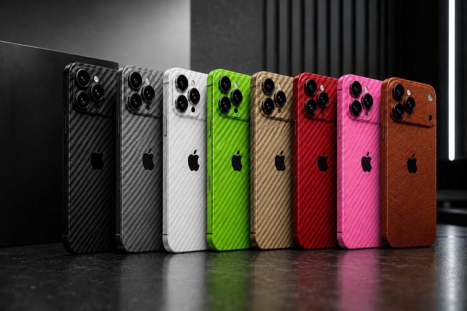 Apple iPhone Carbon Skin Wrap Vinile Adesivo Back Cover Tutti i Modelli Tutti i Colori foto 4