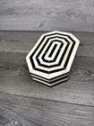 Elongated Octagonal Lidded Tessellated Bone Box in the Style of Enrique Garcel