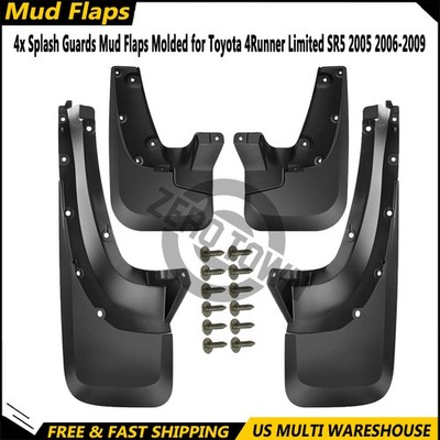 4x Splash Guards Mud Flaps Molded for Toyota 4Runner Limited SR5 2005 2006-2009