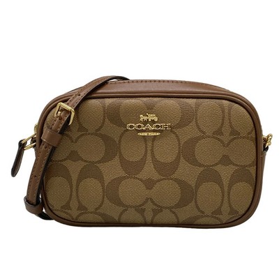 COACH Convertible Belt Bag Signature Canvas F79209 Light Brown Dark Brown PVC