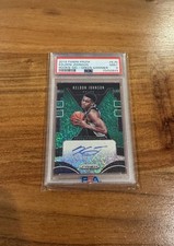 Keldon Johnson 2019 Panini Prizm Green Shimmer /25 Auto Rookie RC PSA 9 Mint