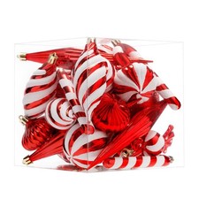 Christmas Ornaments Set Shatterproof Christmas Tree Ornaments 24 PCS Painted ...