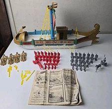Vtg 1963 Remco Big Caesar Roman Ship w/ Original Shipping Box Read Description