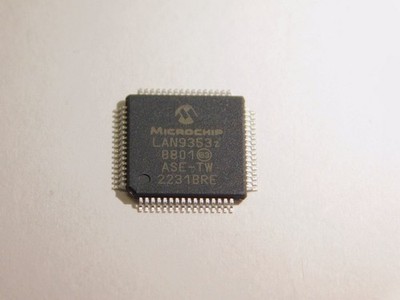 3 Microchip LAN9353 3-Port 10/100 Managed Ethernet Switch IC 64-TQFP