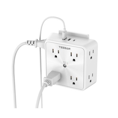 Surge Protector 8 Outlet Extender, TESSAN Multi Outlet Splitter wit... Fast Ship