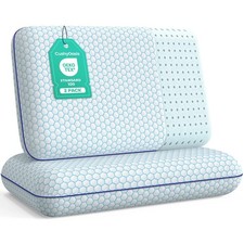 Memory Foam Pillows for Side, Back and Stomach Sleepers, Set of 2, Bed Pillow...