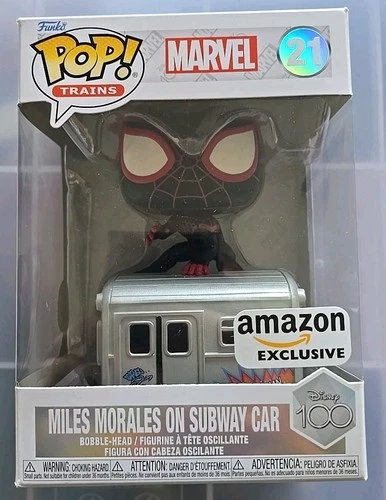 Funko Pop! Trains: Marvel - Miles Morales on Subway Car - Amazon Disney 100 #21