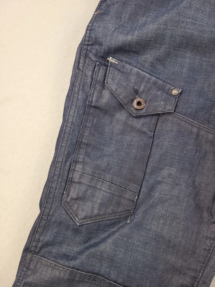 Pantalones de mezclilla G Star Raw 3301 General Taper para hombre 36x34 bolsillos azules patinador Y2K Foto 3 de 4