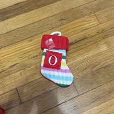 Wondershop Monogram Mini Letter O Rainbow Christmas Stocking Initial Target Knit