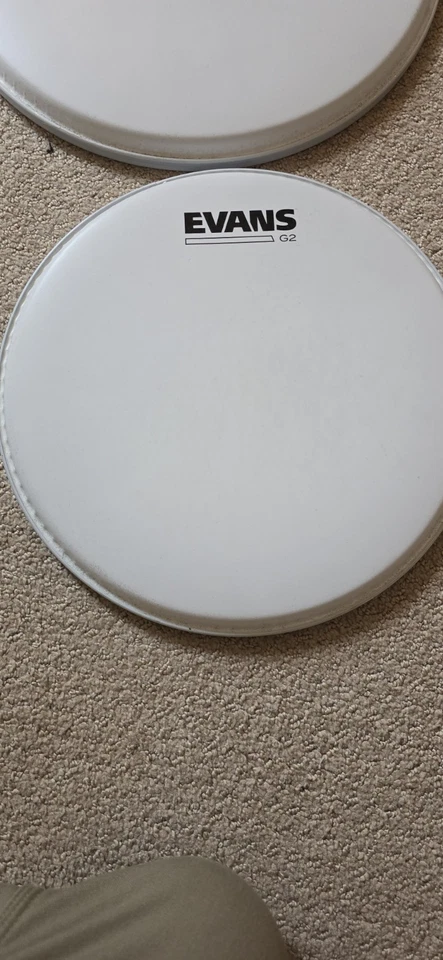 Used Coated Evans Drumheads Tom & Snare - Image 2 of 4