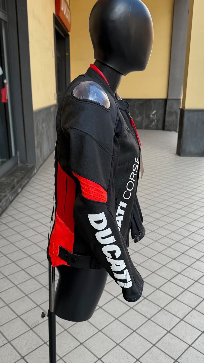 Motorcycle Jacket Leather ducati Racing C6 Black 48 - 981074348 | eBay
