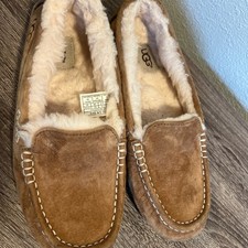 UGG Ansley Slippers Moccasins Tan Chestnut Brown Women's 7