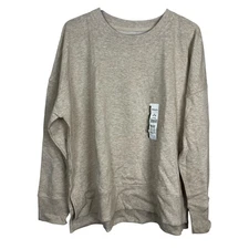 Time and Tru XL (16-18) TT Sweatshirt Relaxed Fit Oatmeal Heather NWT