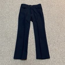 Vintage Levi's Dacron Pants Navy Dress Pleated Slacks Men 34x30 Made In USA