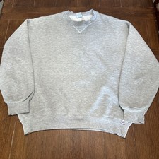 Vintage Russell Athletic Blank Gray Crewneck Sweatshirt XL Y2K Pullover USA