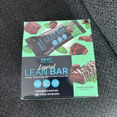 GNC Total Lean Layered Chocolate Mint Bars 9 Count