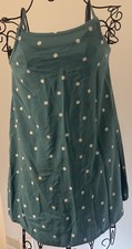 Cat  Jack Girls Teal Polka Dot Sleeveless Sundress Size M 8 Knee Length