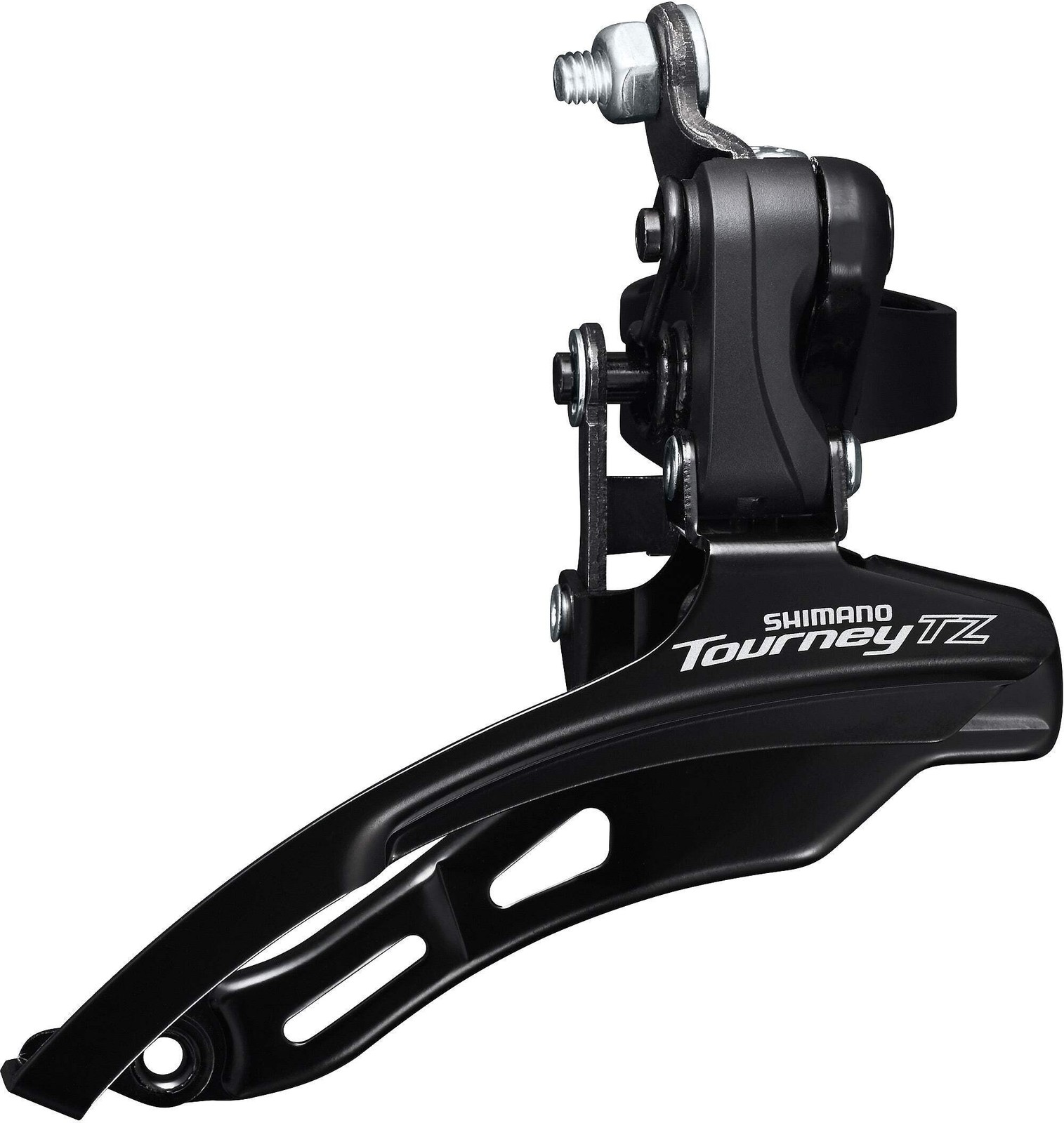 Shimano Tourney / TY FD-TZ500 6-speed MTB front derailleur, down swing, down pul