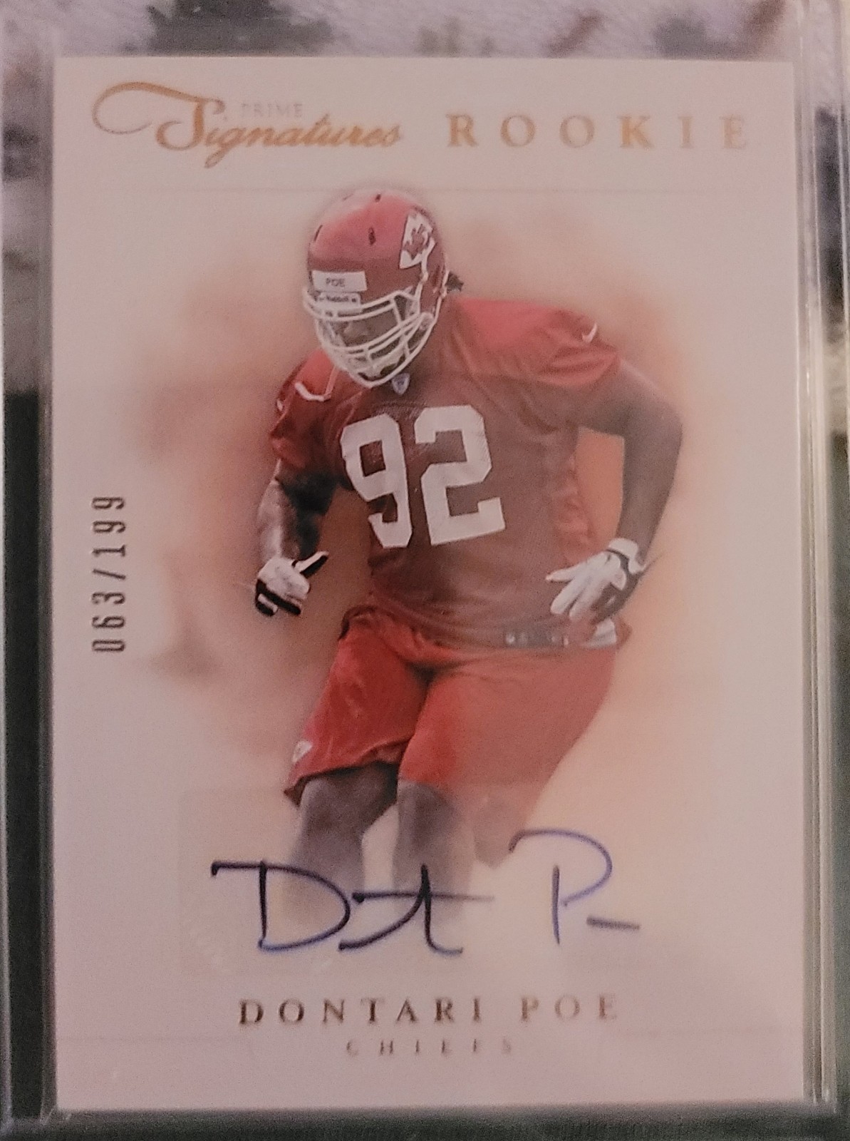 Dontari Poe Panini Prime Signatures #190 Autograph