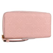 LOUIS VUITTON Empreinte Zippy Wallet Long Wallet Pink M64090 LV Auth 135026M