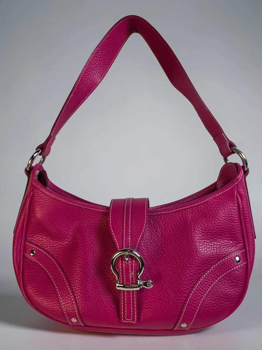 Burberry Fuchsia Leather Blue Label Shoulder Bag Authentic Burberry Blue Label Nova check Pink Nylon Canvas  main image 2