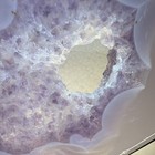 Amethyst Heart Crystal Geode Mineral Display Specimen on Metal Stand — photo 7