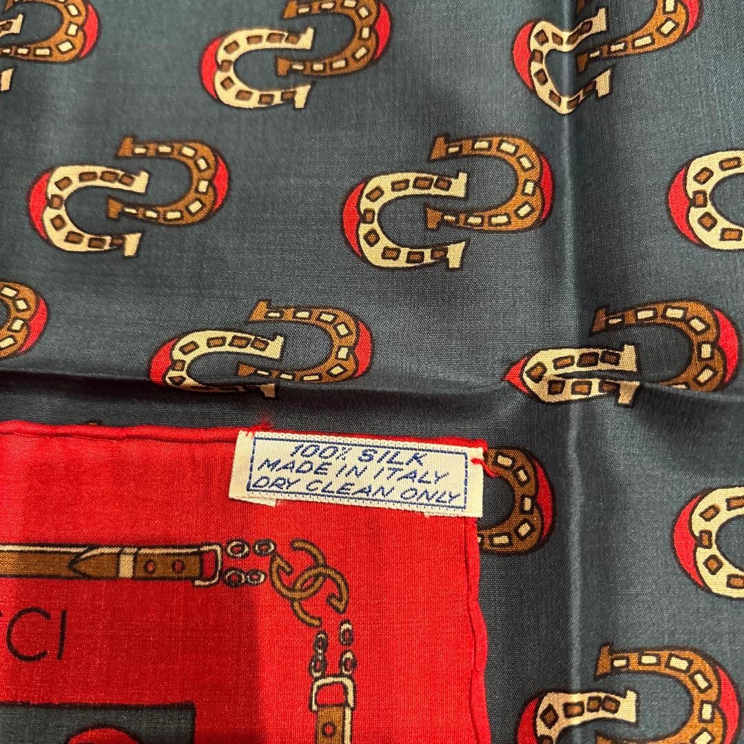 GUCCI Saddlery Motif Scarf　56cm x 56cm thumbnail 4