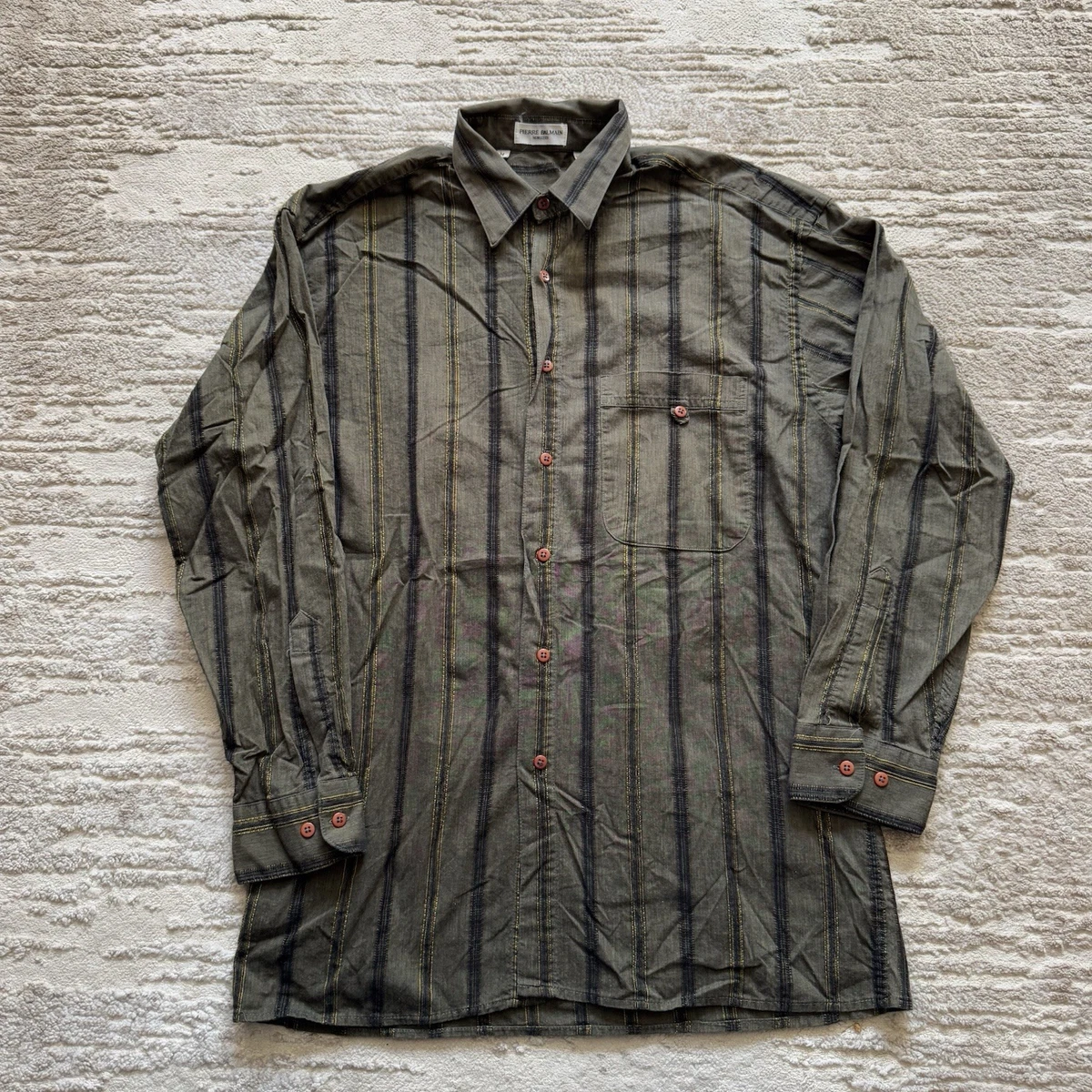 Pierre Balmain Regular Size M Casual Button-Down Shirts for Men 