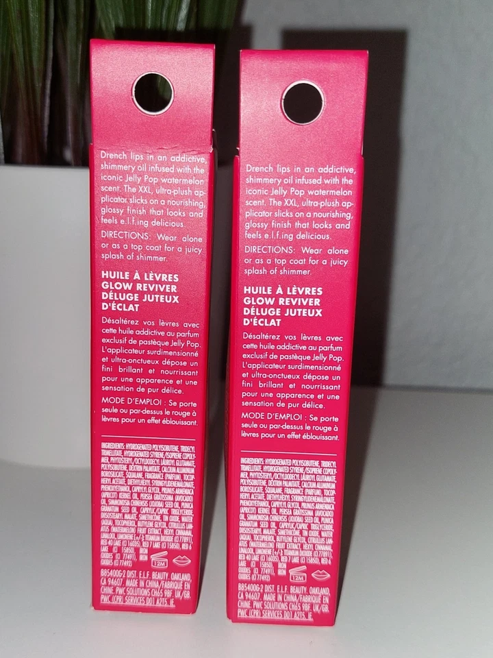 2 Elf e.l.f. Aceite labial Jelly Pop Glow Reviver jugoso chorrito de sandía de verano Foto 2 de 2