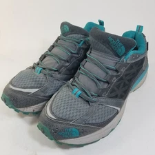 The North Face Womens Hiking Trail Shoes Sz 9 Gray Blue Teal