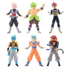 6 pcs Dragon Ball Z Figures Set: Super Saiyan Goku Son Blue Gokou Vegeta & Broly