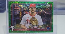 2025 Topps Chrome - Image Variation Zack Wheeler #189 Green Speckle Refractor...