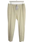 Reiss Tori Slim Leg Off White Wool Blend Trousers Side Zip Formal Size 14 BNWT