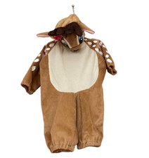 Infant Baby Deer Halloween Costume 0-6 Month Doe Bambi Reindeer One Piece w Mask