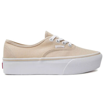 Vans Authentic Platform Damen-Sneaker Plateau-Schuhe Turnschuhe Beige Rainy Day
