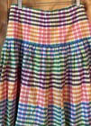 J Crew Womens Tie Front Skirt Rainbow Gingham Plaid Size 6 — photo 8