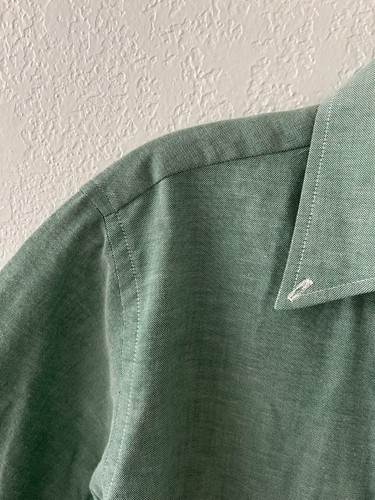 Arrow Dover Men’s Green Button Down Shirt 15 - 33 - Picture 4 of 4
