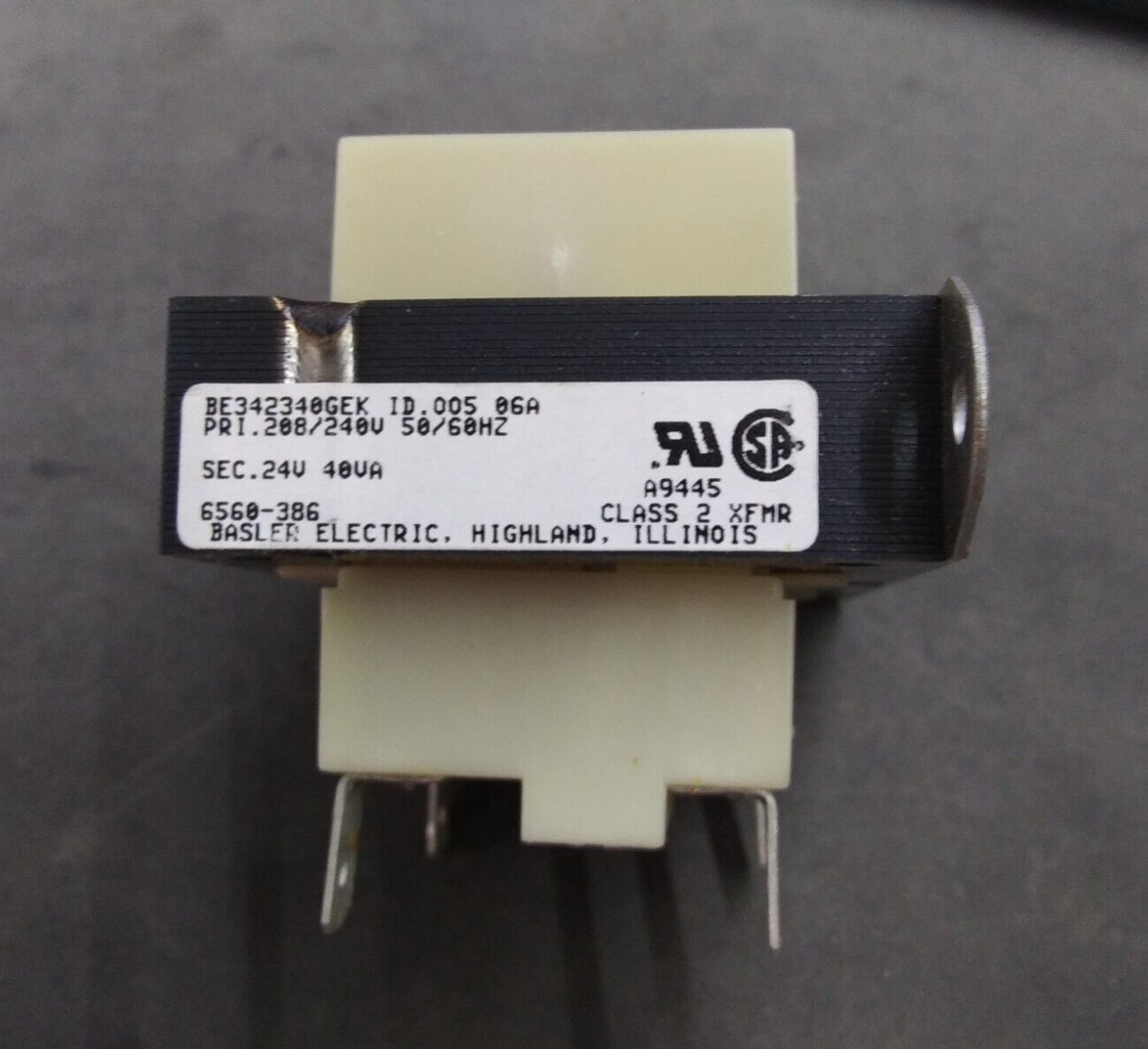 Coleman Evcon Furnace A/H Transformer 240V 24V 40VA