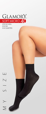 GLAMORY Soft micro 40 Söckchen schwarz G-50148