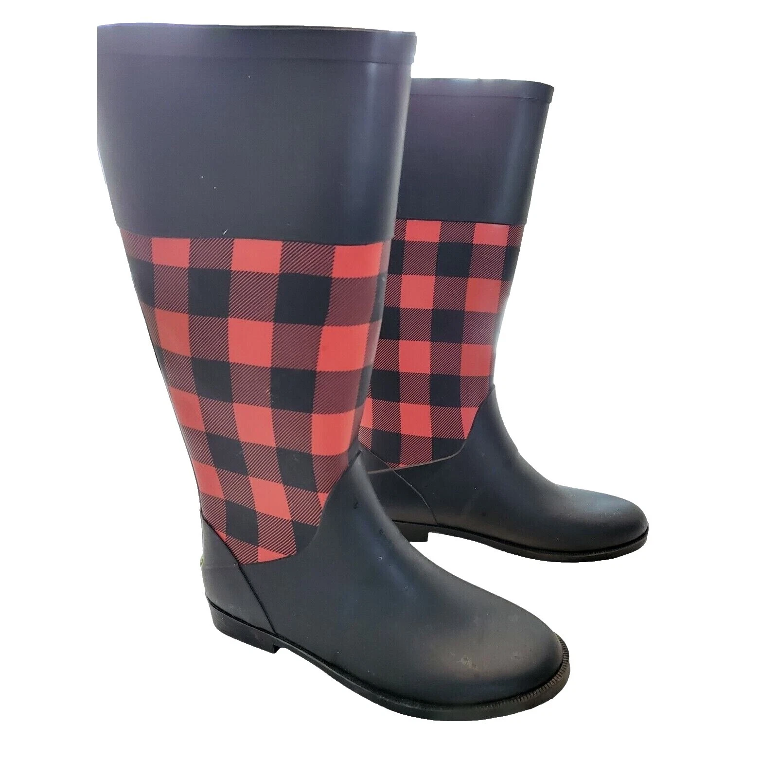 Checked Western Boots for Women
