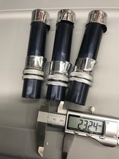 Heavy Duty Aluminum Reel Seats Set Of Three With Inserts Navysilver Nice..