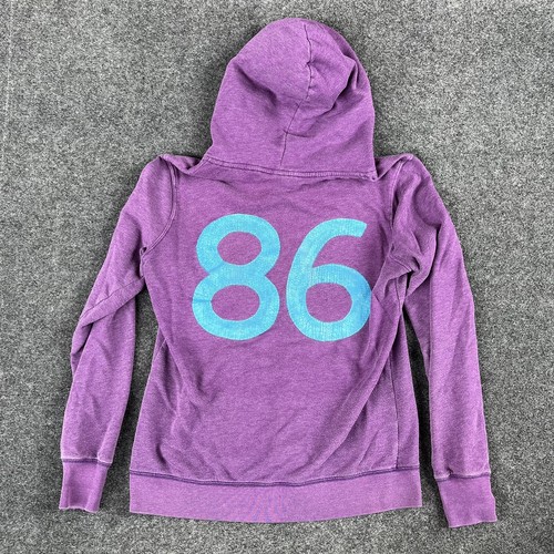 PINK Victoria Secret Hoodie Womens Size L Large Full Zip Purple Sweatshirt 1986 - Picture 8 of 9