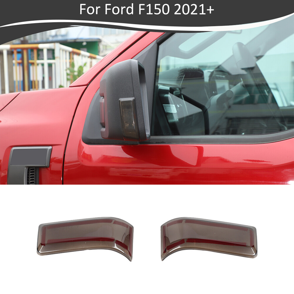Rearview Mirror Turn Signal Light Trim For Ford F150 2021+ Blackened
