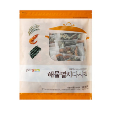 gomgom Seafood Anchovy Dashi Pack for Broth 16g * 20ea 해물 멸치 다시팩