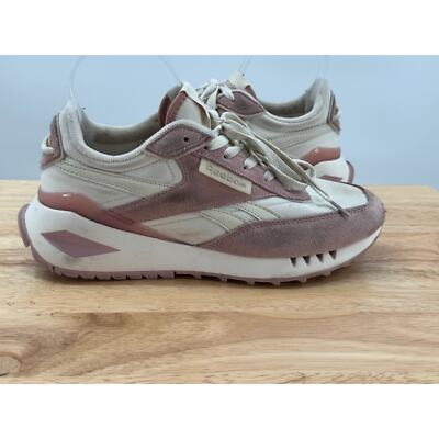 Reebok Classic Suede Low Top Sneakers Women's 8.5 Pink & White Athletic Shoe