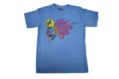 The Beach Boys Mens Beach Boys 2-Sided Surf Graphic Blue Shirt New XS/S