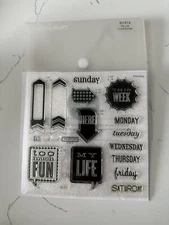 Close To My Heart D1572 My Life Cricut Bundle Decorative Stamps Phrases Crafts