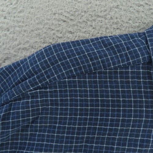 Ralph Lauren Shirt Mens 4XL 4XLT Tall Blue Checked Long Sleeve Button Up Pony - Picture 4 of 7