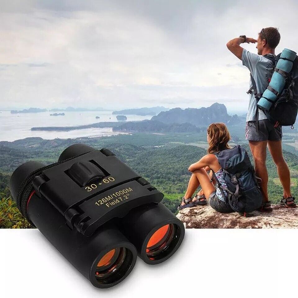 Binoculars 30x60 Zoom Outdoor Travel Compact Folding Telescope Hunting Day/Night